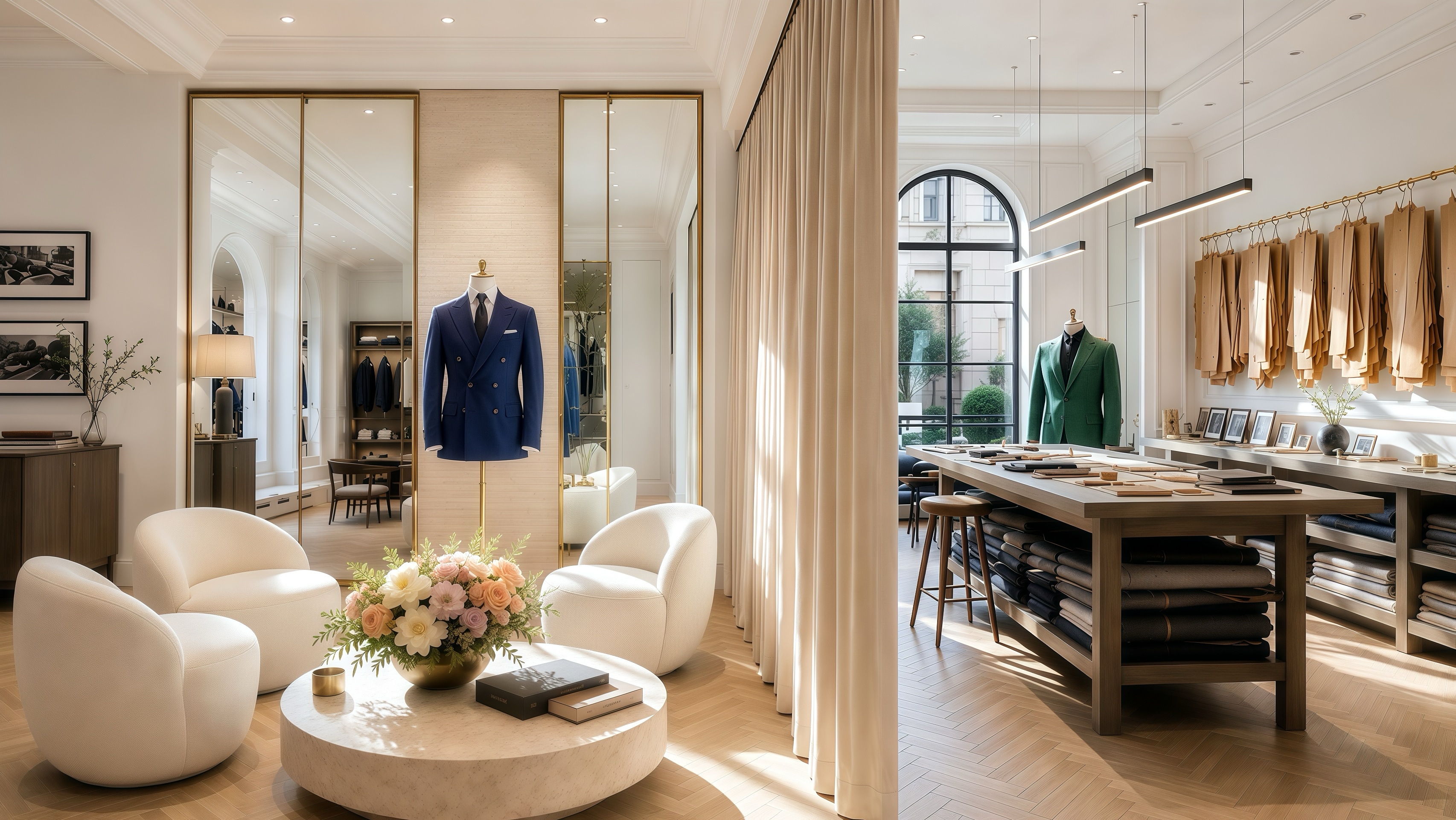 Atelier Saison atelier interior with bespoke tailoring