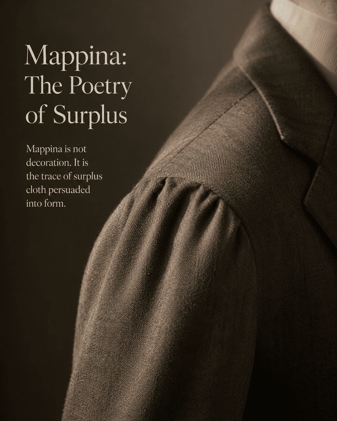 Close detail of mappina sleeve ripples