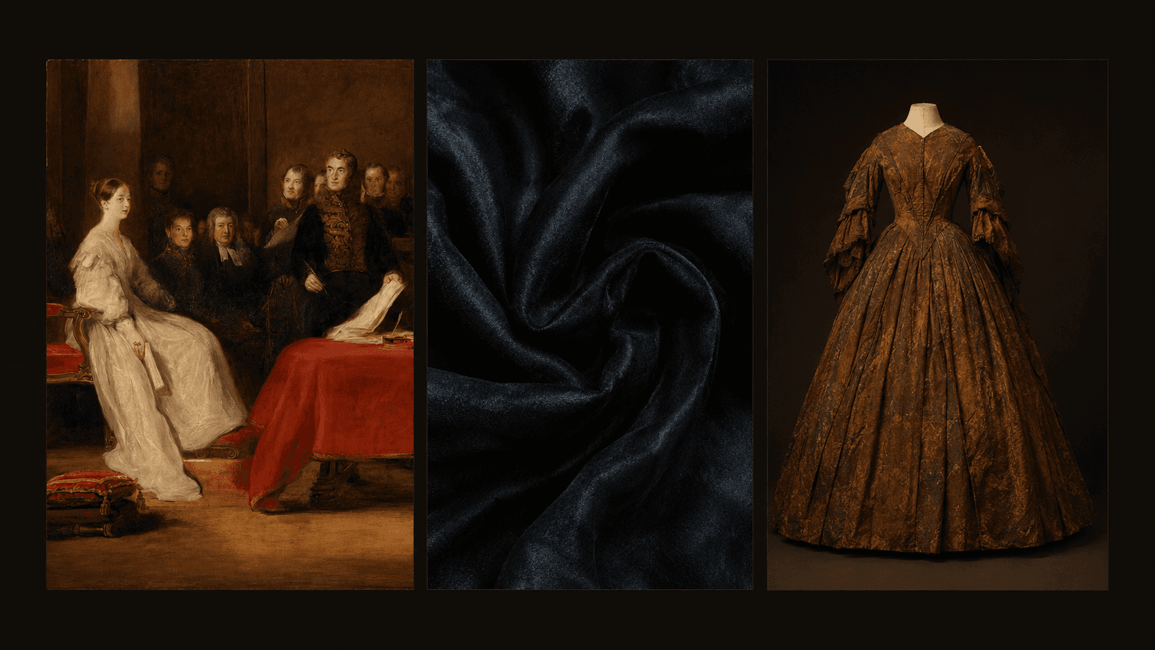 Three witnesses to Queen Victoria's accession dress