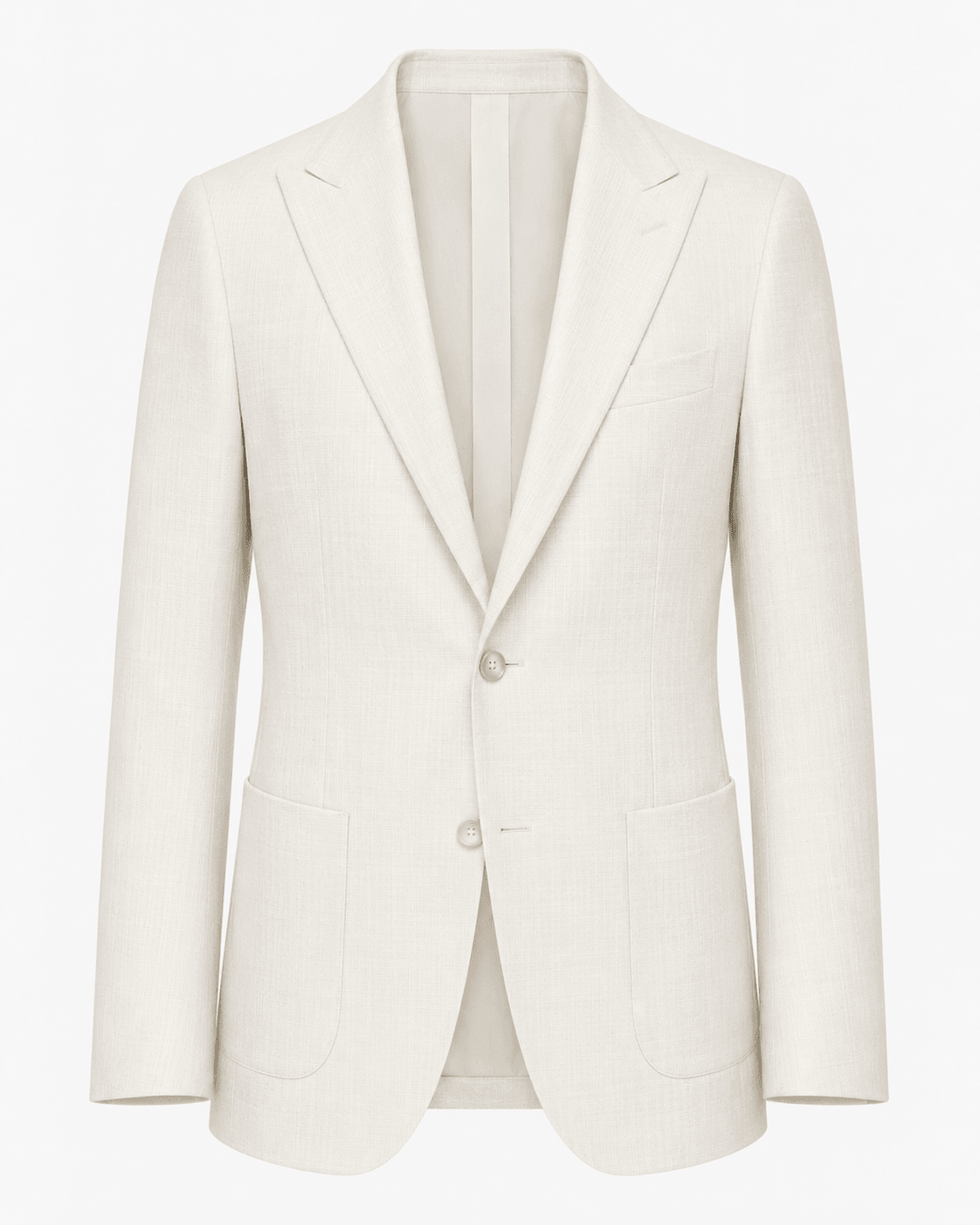 The Ivory Peak-Lapel Silk Summer Jacket product visual